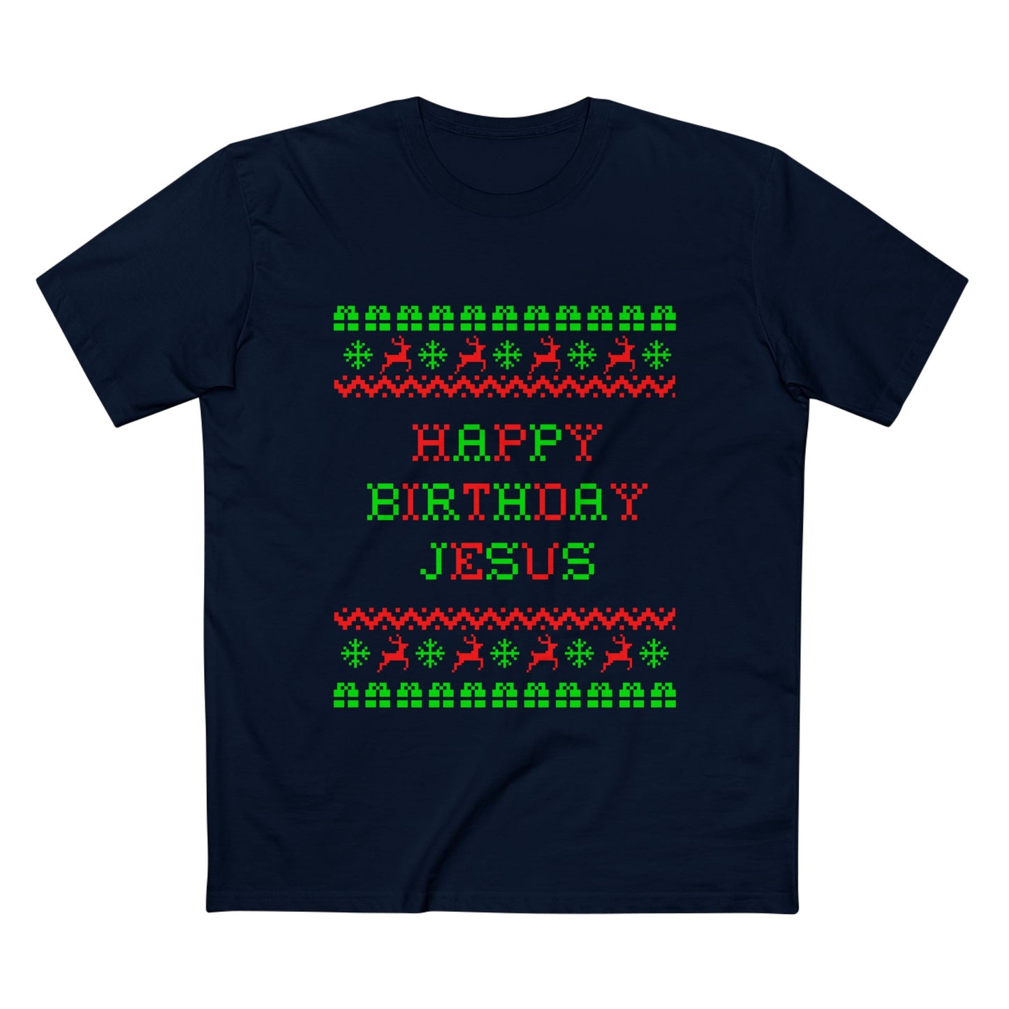HAPPY BIRTHDAY JESUS | Ugly Christmas-Sweater style t-shirt