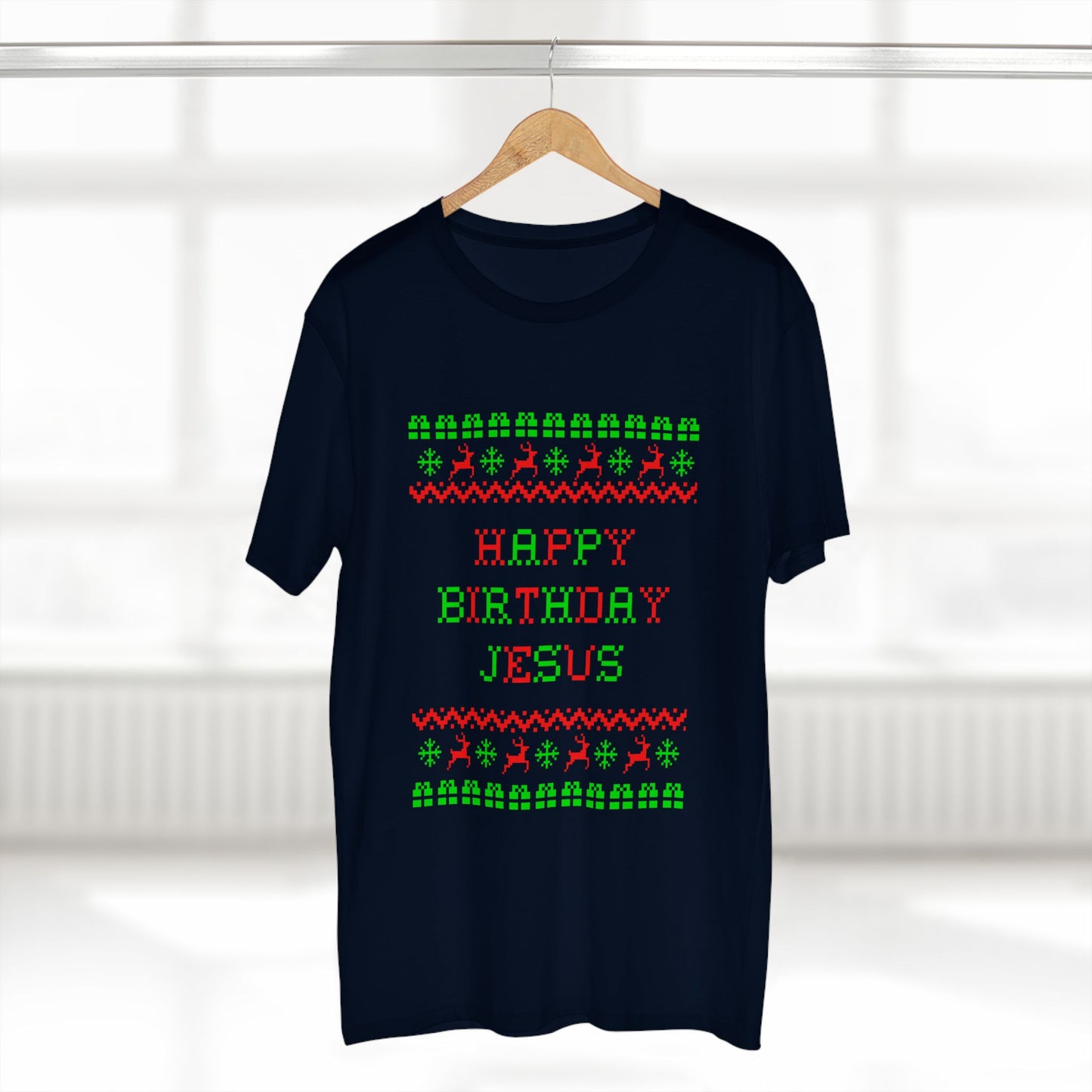 HAPPY BIRTHDAY JESUS | Ugly Christmas-Sweater style t-shirt