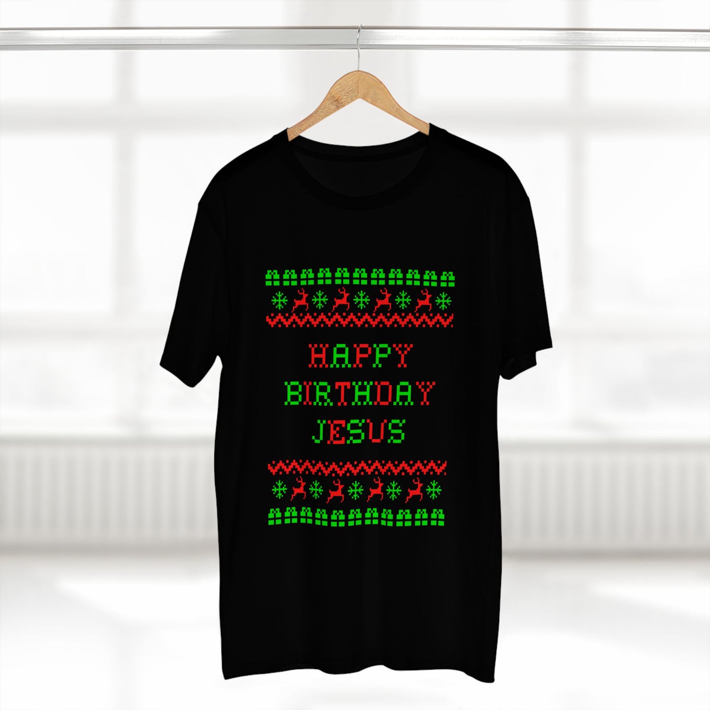 HAPPY BIRTHDAY JESUS | Ugly Christmas-Sweater style t-shirt
