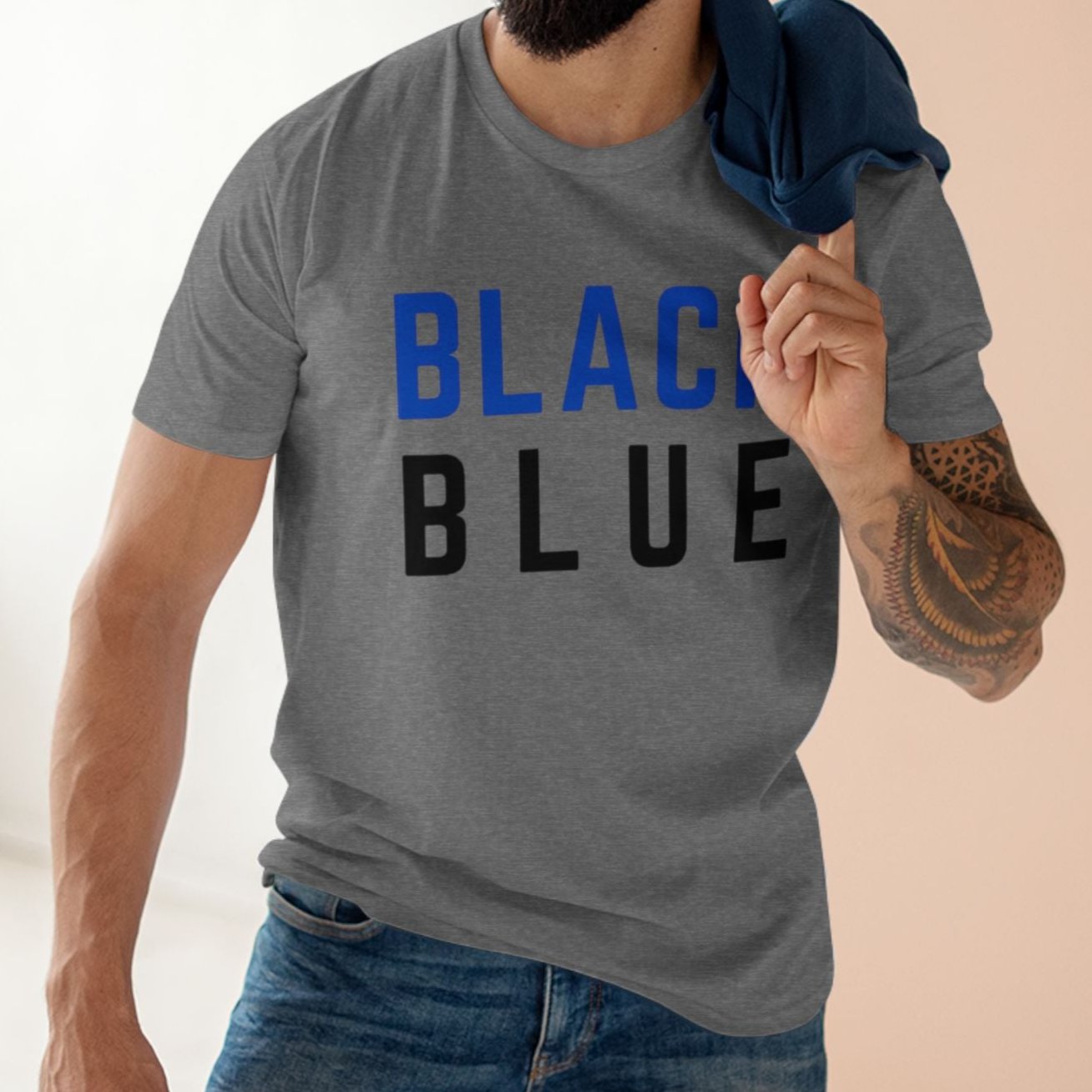 BLACK AND BLUE T-SHIRT | Always arguing the opposite