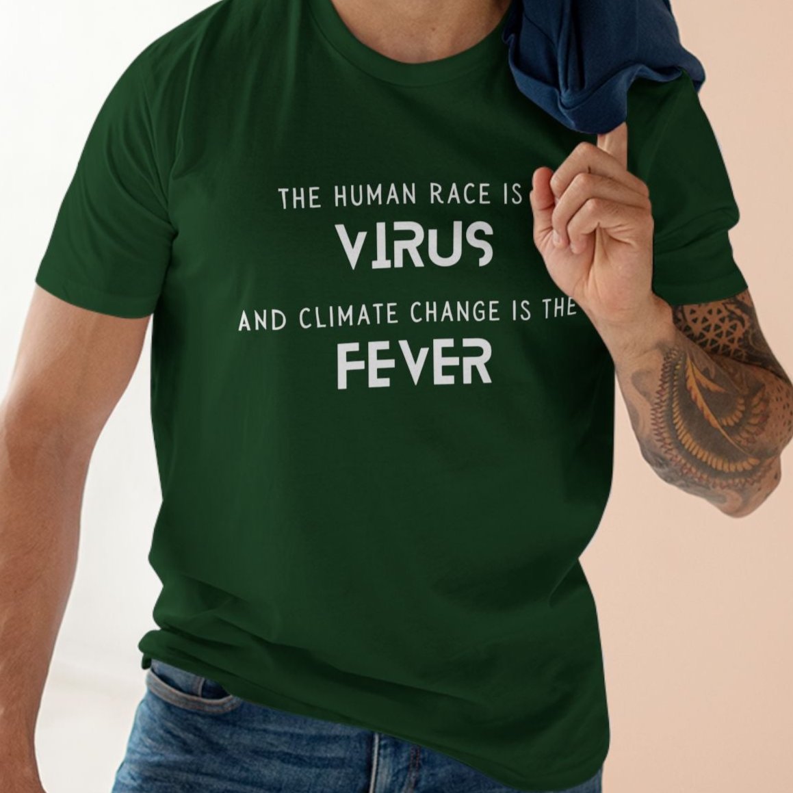 THE HUMAN RACE IS A VIRUS | Climate Change T-shirt