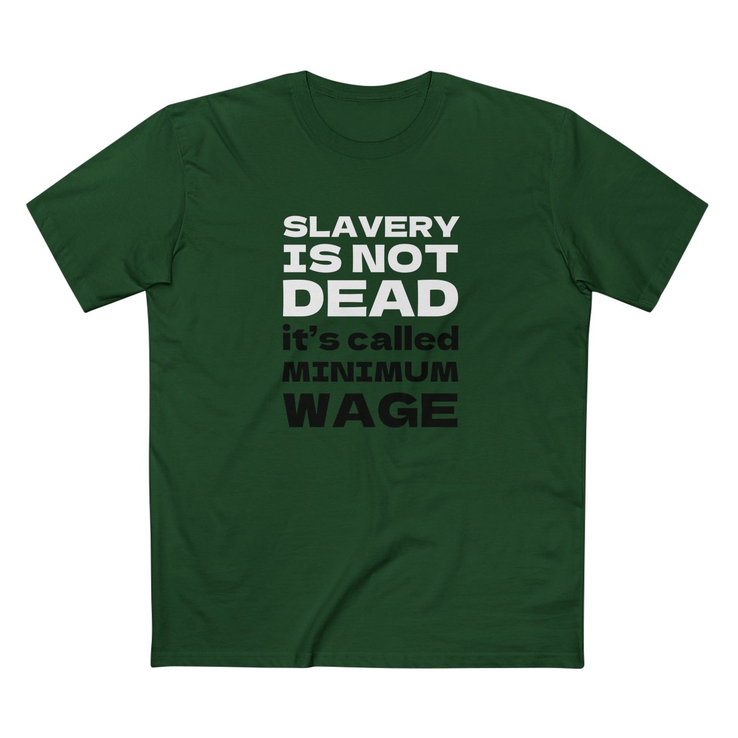 SLAVERY IS NOT DEAD, IT'S CALLED MINIMUM WAGE | Political activist t-shirt