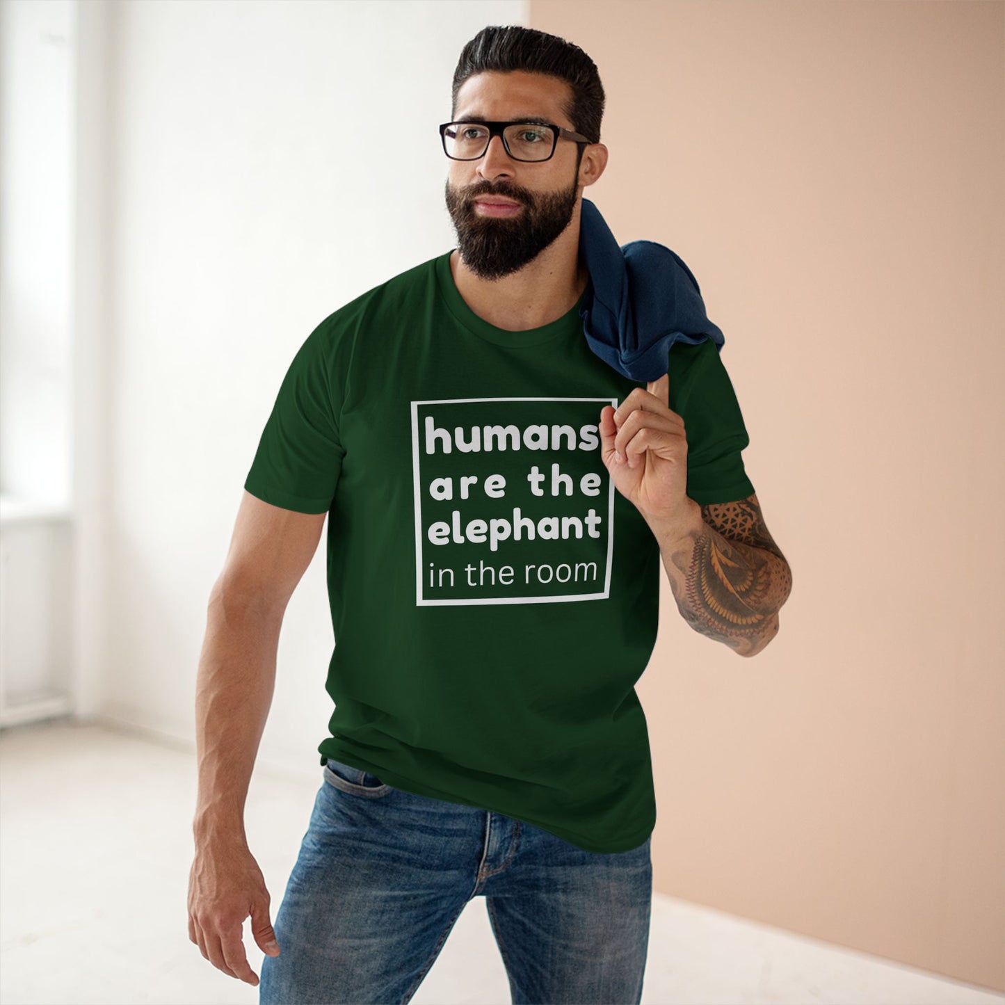 HUMANS ARE THE ELEPHANT IN THE ROOM | Climate Change Awareness T-Shirt