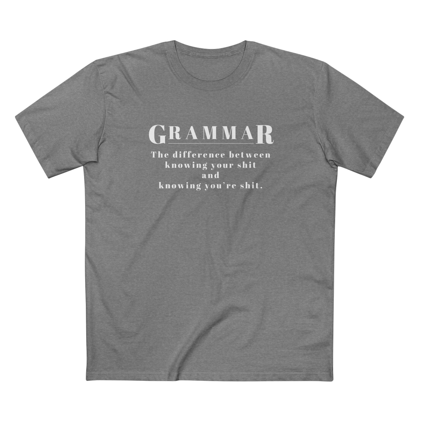 GRAMMAR, THE DIFFERENCE BETWEEN KNOWING YOUR SHIT AND KNOWING YOU'RE SHIT | Funny punctuation t-shirt